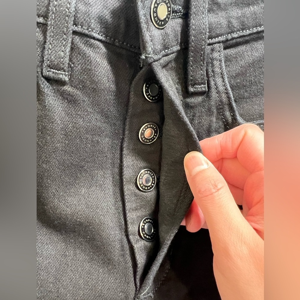 NWT Favorite daughter, The Vivi Kingsley‎ Straight Leg black Jeans 24 button fly - Picture 7 of 11